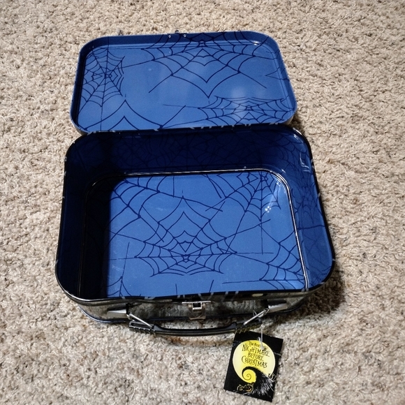 Vintage Disney Nightmare Before Christmas Jack Skellington Sally Metal Lunchbox - Picture 3 of 5